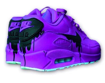 Custom Nike Air Max 90 Sneakers Hand-painted Drip Design