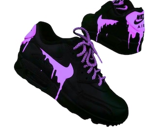 Custom Nike Air Max 90 Sneakers | Hand-Painted Drip Design | Personalized Streetwear Shoes | Retro Gift