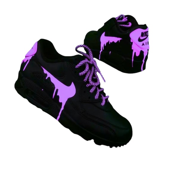 air max 90 purple and black drip