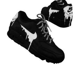 Custom Nike Air Max 90 Sneakers | Hand-Painted Drip Design | Personalized Streetwear Shoes | Retro Gift