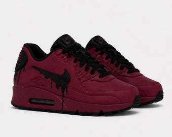 Custom Nike Air Max 90 Sneakers | Hand-Painted Drip Design | Personalized Streetwear Shoes | Retro Gift