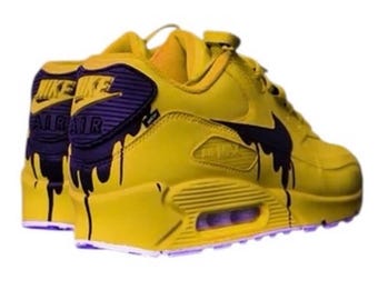 Custom Nike Air Max 90 Sneakers | Hand-Painted Drip Design | Personalized Streetwear Shoes | Retro Gift