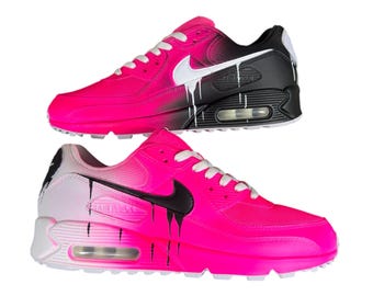 Custom Nike Air Max 90 Sneakers | Hand-Painted Drip Design | Personalized Streetwear Shoes | Retro Gift