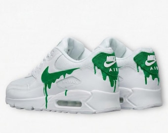 Custom Nike Air Max 90 Sneakers | Hand-Painted Drip Design | Personalized Streetwear Shoes | Retro Gift