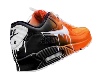 Custom Nike Air Max 90 Sneakers | Hand-Painted Drip Design | Personalized Streetwear Shoes | Retro Gift