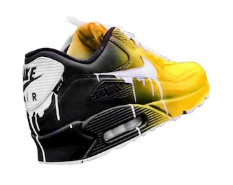 Custom Nike Air Max 90 Sneakers | Hand-Painted Drip Design | Personalized Streetwear Shoes | Retro Gift