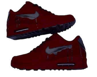 Custom Nike Air Max 90 Sneakers | Hand-Painted Drip Design | Personalized Streetwear Shoes | Retro Gift