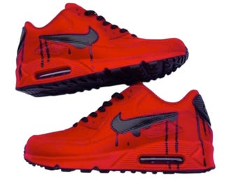 Custom Nike Air Max 90 Sneakers | Hand-Painted Drip Design | Personalized Streetwear Shoes | Retro Gift