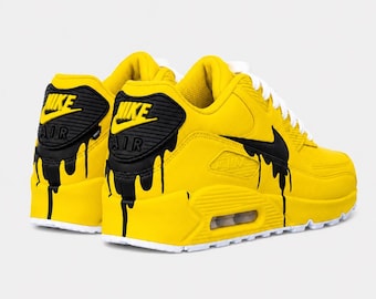 Custom Nike Air Max 90 Sneakers | Hand-Painted Drip Design | Personalized Streetwear Shoes | Retro Gift