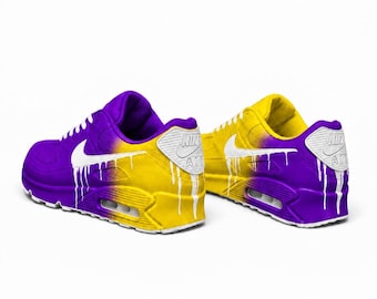 Custom Nike Air Max 90 Sneakers | Hand-Painted Drip Design | Personalized Streetwear Shoes | Los Angeles | Louisiana | Gift