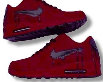 Custom Nike Air Max 90 Sneakers | Hand-Painted Drip Design | Personalized Streetwear Shoes | Retro Gift