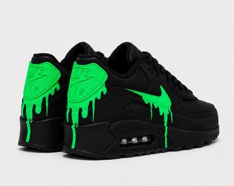 Custom Nike Air Max 90 Sneakers | Hand-Painted Drip Design | Personalized Streetwear Shoes | Retro Gift