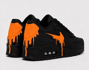 Custom Nike Air Max 90 Sneakers | Hand-Painted Drip Design | Personalized Streetwear Shoes | Retro Gift