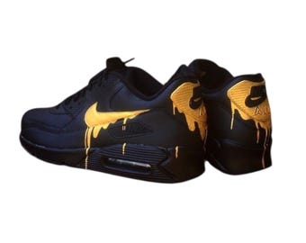 Custom Nike Air Max 90 Sneakers | Hand-Painted Drip Design | Personalized Streetwear Shoes | Retro Gift