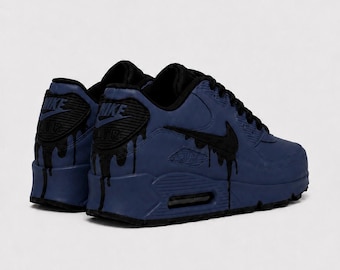 Custom Nike Air Max 90 Sneakers | Hand-Painted Drip Design | Personalized Streetwear Shoes | Retro Gift