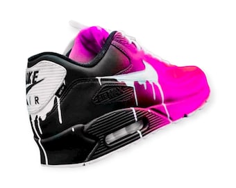 Custom Nike Air Max 90 Sneakers | Hand-Painted Drip Design | Personalized Streetwear Shoes | Retro Gift