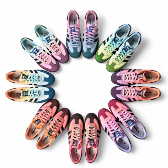 pastel color adidas shoes