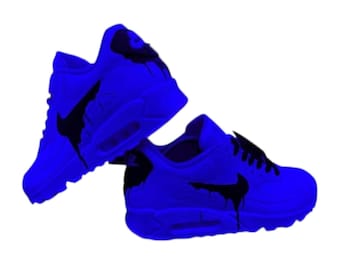 Custom Nike Air Max 90 Sneakers | Hand-Painted Drip Design | Personalized Streetwear Shoes | Retro Gift