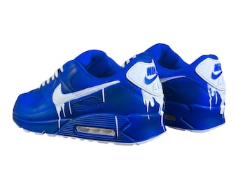 Custom Nike Air Max 90 Sneakers | Hand-Painted Drip Design | Personalized Streetwear Shoes | Retro Gift