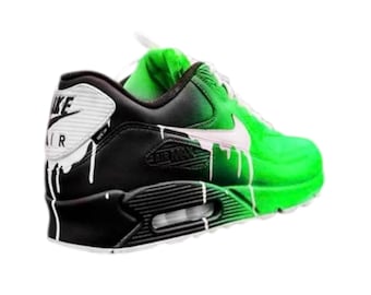 Custom Nike Air Max 90 Sneakers | Hand-Painted Drip Design | Personalized Streetwear Shoes | Retro Gift