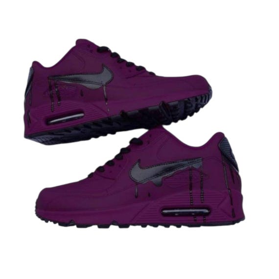 Custom Nike Air Max 90 Sneakers Hand-painted Drip Design
