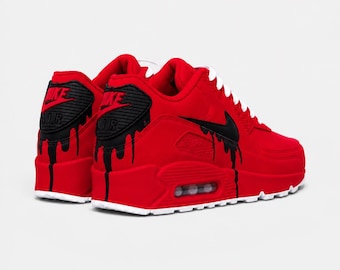 Custom Nike Air Max 90 Sneakers | Hand-Painted Drip Design | Personalized Streetwear Shoes | Retro Gift