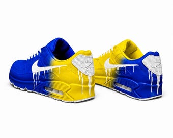 Custom Nike Air Max 90 Sneakers | Hand-Painted Drip Design | Personalized Streetwear Shoes | Gift | Oakland Bay Area