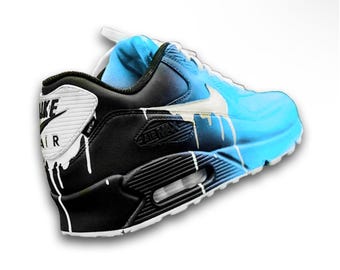 Custom Nike Air Max 90 Sneakers | Hand-Painted Drip Design | Personalized Streetwear Shoes | Retro Gift