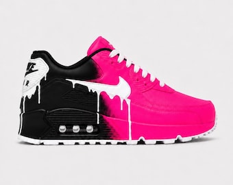 Custom Nike Air Max 90 Sneakers | Hand-Painted Drip Design | Personalized Streetwear Shoes | Retro Gift