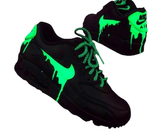 Custom Nike Air Max 90 Sneakers | Hand-Painted Drip Design | Personalized Streetwear Shoes | Retro Gift