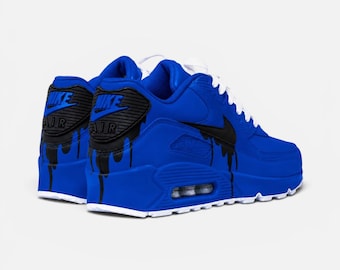 Custom Nike Air Max 90 Sneakers | Hand-Painted Drip Design | Personalized Streetwear Shoes | Retro Gift