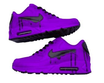 Custom Nike Air Max 90 Sneakers | Hand-Painted Drip Design | Personalized Streetwear Shoes | Retro Gift