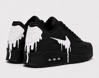 Custom Nike Air Max 90 Sneakers | Hand-Painted Drip Design | Personalized Streetwear Shoes | Retro Gift