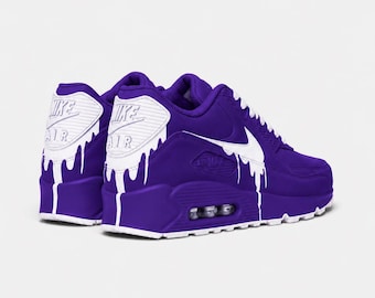 Custom Nike Air Max 90 Sneakers | Hand-Painted Drip Design | Personalized Streetwear Shoes | Retro Gift
