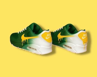 Custom Nike Air Max 90 Sneakers | Hand-Painted Drip Design | Personalized Streetwear Shoes | Retro Gift