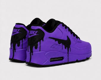 Custom Nike Air Max 90 Sneakers | Hand-Painted Drip Design | Personalized Streetwear Shoes | Retro Gift