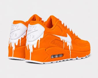 Custom Nike Air Max 90 Sneakers | Hand-Painted Drip Design | Personalized Streetwear Shoes | Retro Gift