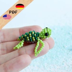 Modèle de tortue en perles (PDF), instructions pour réaliser des animaux en perles (en allemand), modèle de tortue marine 3D (en anglais), et plus encore : les bases pour débutants.