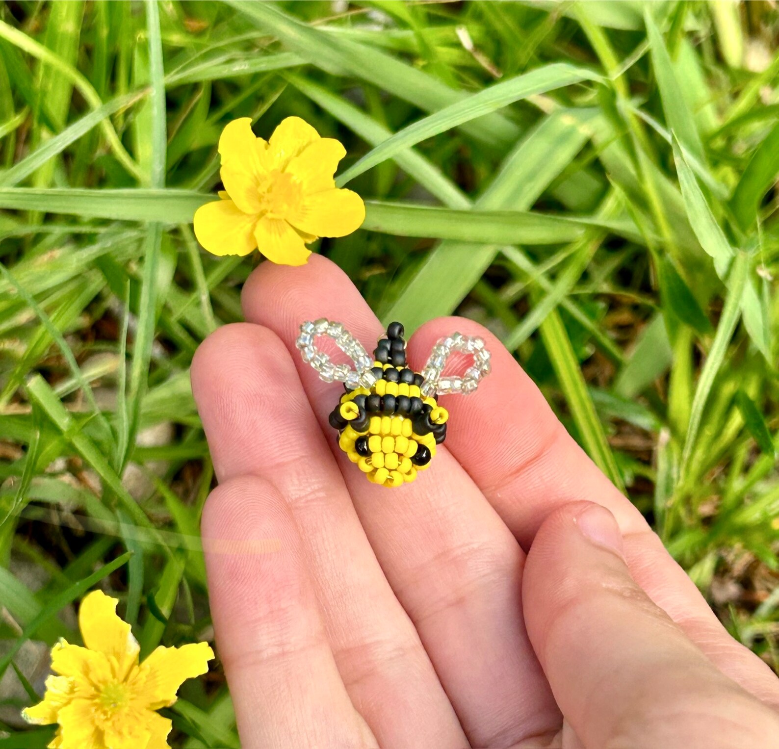 Bee PDF Bead Pattern, Beaded Animal Instructions in German, Beaded Bee ...