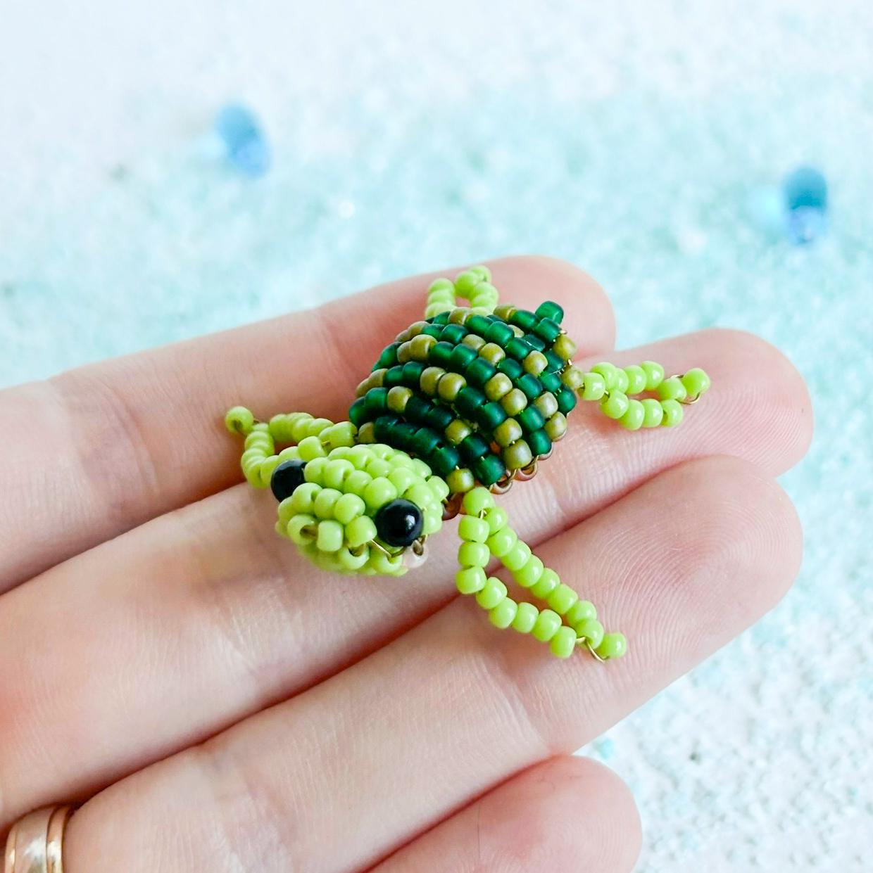 Turtle Pdf Bead Pattern, Beaded Animals Instructions German, 3d Sea ...