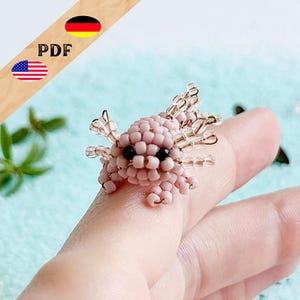 Patrones de ajolotes con cuentas para hacer uno mismo, elaboración de ajolotes con cuentas, instrucciones en PDF para animales con cuentas en alemán e inglés, ADEMÁS de conceptos básicos para principiantes.