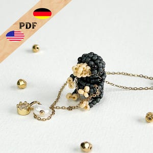 DIY Perlenmuster Fantasie Maulwurf, 3D Perlenfigur Schnabeltier Anleitung deutsch und englisch, PLUS Grundlagen für Anfänger