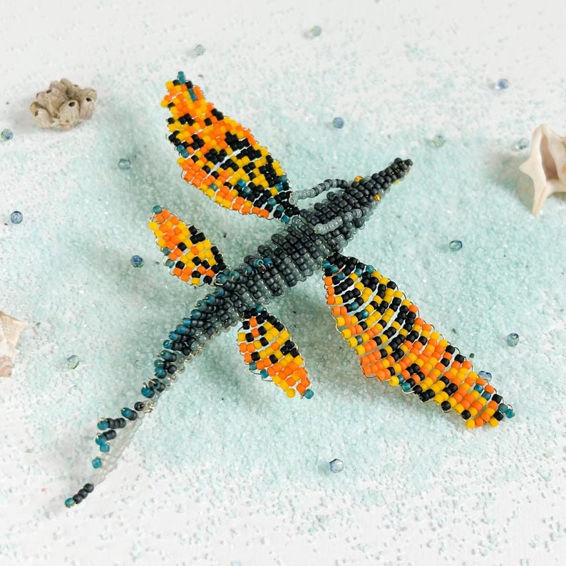 Fdlying Fish Pattern Flying Fish PDF Beaded Pattern, Fantasy Fish Made of Beads, Flying Fish ...