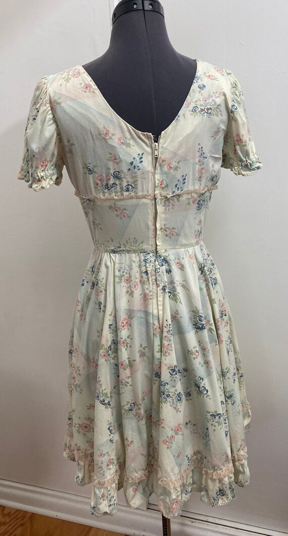 Vintage De Loris Gunne Sax Style Tiered Dress Cre… - image 2