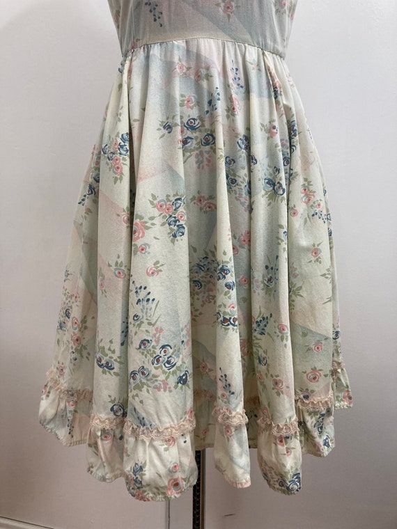 Vintage De Loris Gunne Sax Style Tiered Dress Cre… - image 5