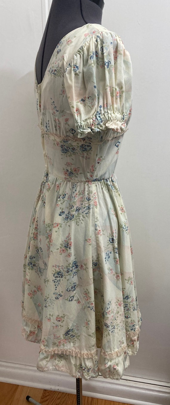 Vintage De Loris Gunne Sax Style Tiered Dress Cre… - image 3