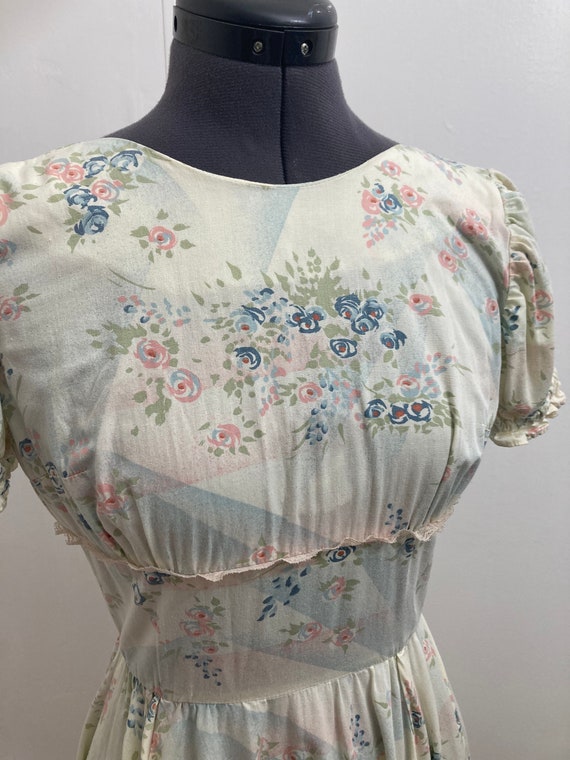 Vintage De Loris Gunne Sax Style Tiered Dress Cre… - image 1