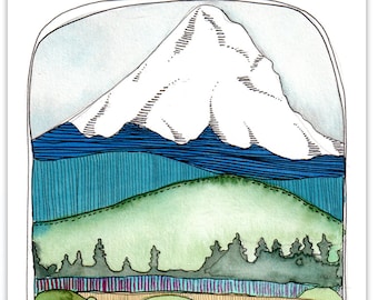 Blank Greeting Card - Mt Hood