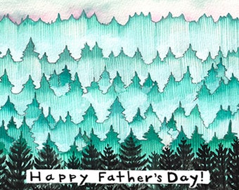 Blank Father's Day Card - Pacific Northwest Father's Day Card