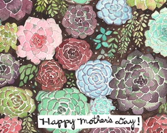 Mother's Day Card - Succulent Garden